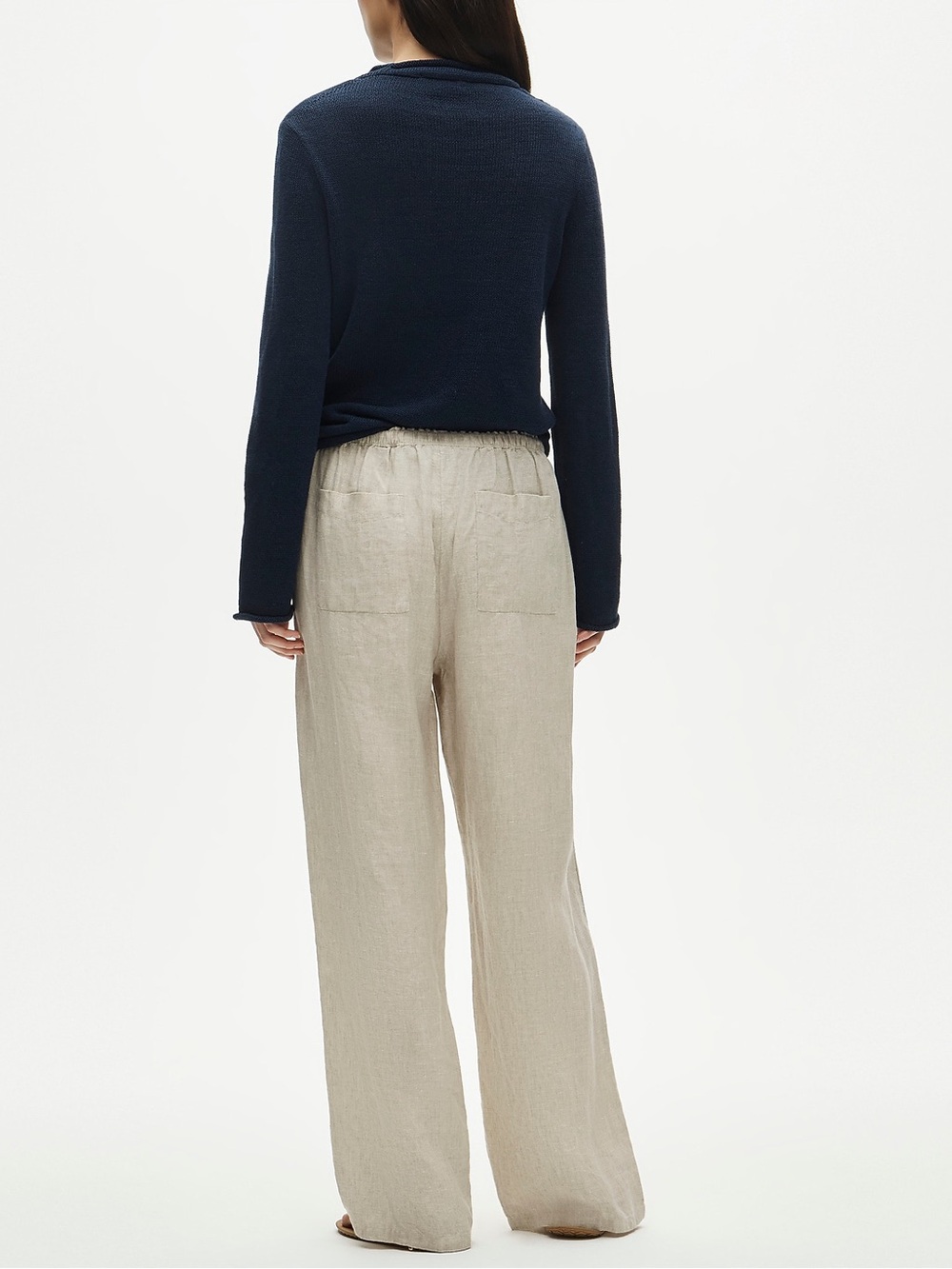 J.Crew Soleil Pant in Linen Flax Size M Pull-On Wide Leg Pants - Picture 2 of 12